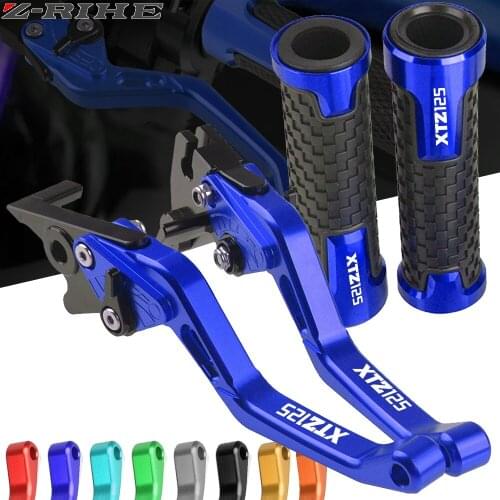 For YAMAHA XTZ125 XTZ 125 2014 2015 Motorcycle Racing Accessories CNC Brake Clutch Levers Handlebar Grip Handle Hand Grips