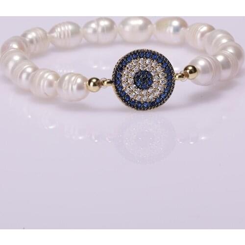 Natural Freashwater Pearl Multi-style Accessories Connector Colorful Copper Micro-inlaid Zircon Unisex Bracelet For Women Gift