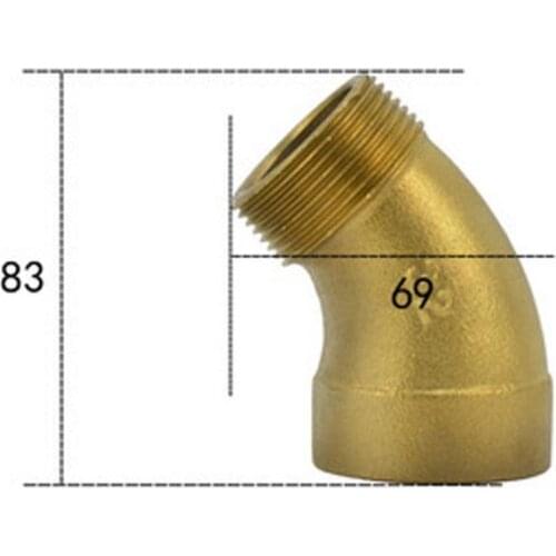 1-1/4" BSPP Female To Male Brass 45 Degree Elbow Pipe Fitting Coupler Connector Water Gas Oil