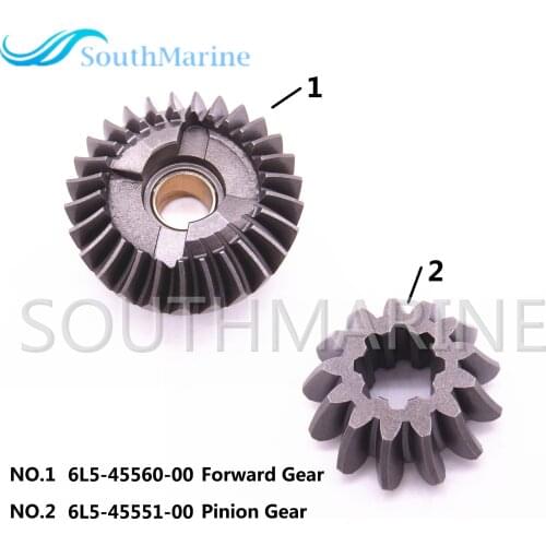 Outboard Motor 6L5-45551-00 Pinion Gear and 6L5-45560-00 Forward Gear Kit for Yamaha F2.5 4-stroke F2.5AMH