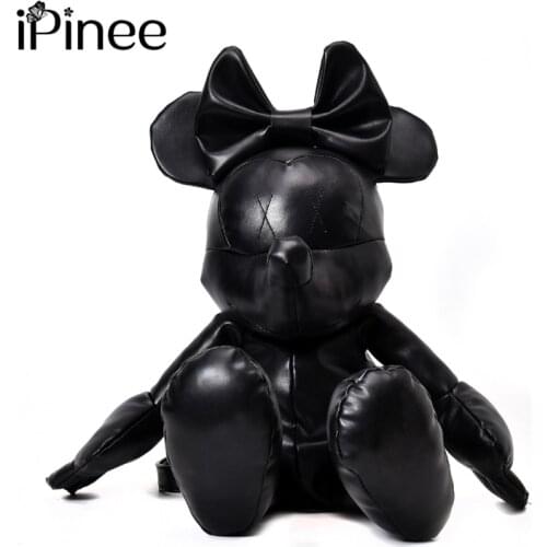 Lovely Cartoon Both Shoulders Package Woman Korean Ins Wind Pattern Meters Minnie Oblique Satchel Ulzzang Personality Backpack