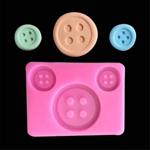 Button Shapes Chocolate 3D Silicone Molds Fondant Candy Baking Mold Cake Border Decorating Tools Home Baking Mold Coffee