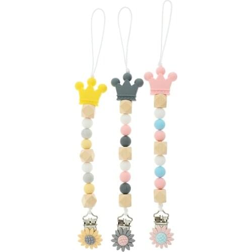 DIY Silicone Baby Pacifier Clip Dummy Clip Pacifier Clips Baby Silicone Pacifier Holder Chain Baby Attache Clips Sucette Gift