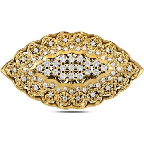 Silverlina Silver Zircon Stone Authentic Brooch