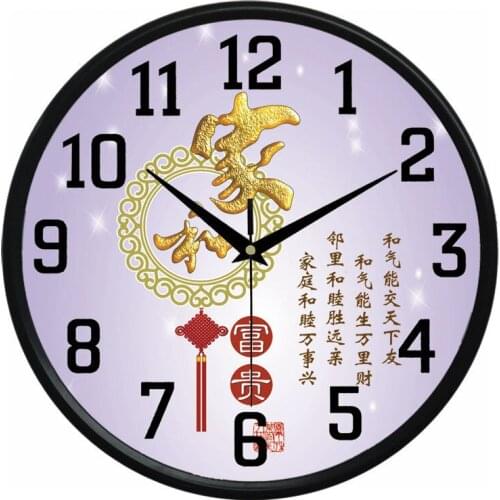 Nordic Wooden Silent Digital Wall Clocks Decor For Living Room Needle Traditional Chinese Creative Home And Wealthy Wall