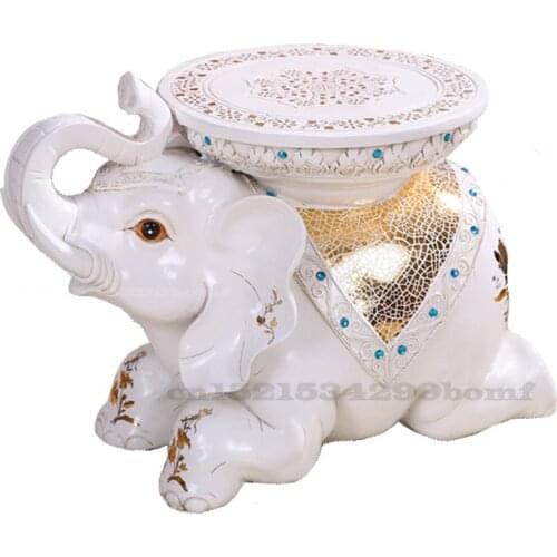 Nordic white elephant shoe changing stool modern creative living room sofa side pouf fashion simple home decoration accessories