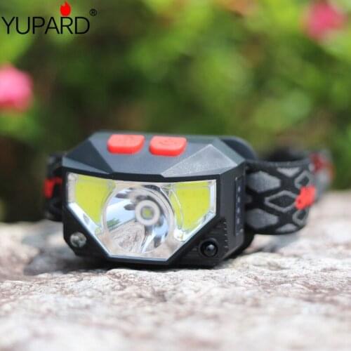 YUPARD XPE R5 LED Headlamp Rechargeable Body Motion Sensor Headlight Camping Flashlight Head Light Torch Lamp With USB