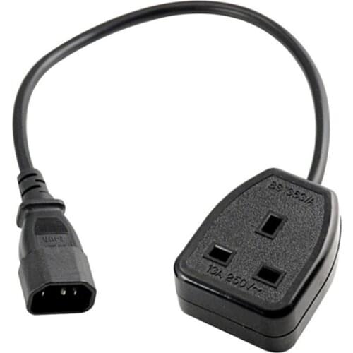 Power Extension Cord IEC 320 C13 C14 Male to UK Female Socket PDU Power Adapter Cable For Computer Monitor Projector UPS