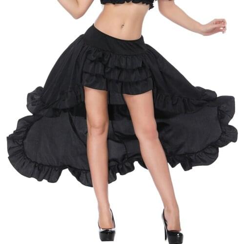 Gothic Skirts Sexy Black Waist Corset Skirt Asymmetrical Victorian Skirt Burlesque Petticoat Elegant Corselet Buistier Skirt