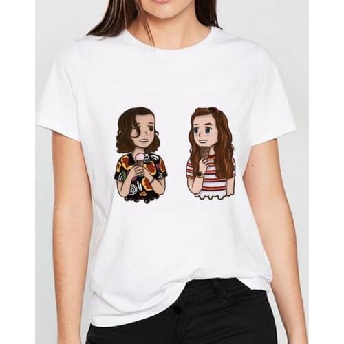 Hot Sale Stranger Things Season 3 Eleven T Shirt Women Top Tee Shirts funny 80s 90s Graphic Harajuku Dustin Female T-shirt