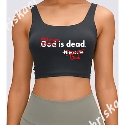 God Nietzsche Is Dead Vector Tank Top Top Tee Design Building Summer Style Pattern Fitness Crew Neck Female Vest