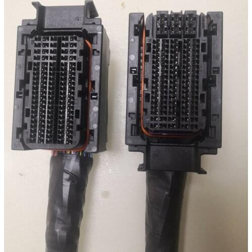 1 Kit Used Computer Board Plug 91 Pin With Full Wire Or 105 Pin With Full Wire Harness Socket Connector For VW Audi