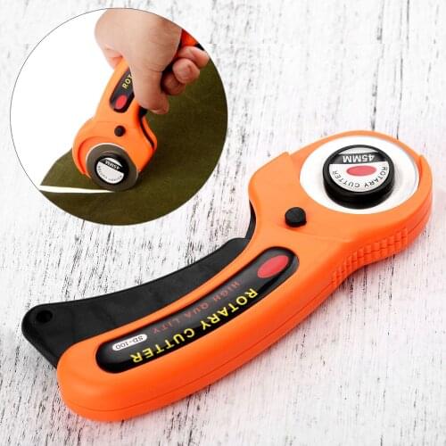 1pc 45mm Rotary Cutter Leather Cutting Tool Leather Craft Fabric Circular Blade Knife DIY Patchwork Sewing Quilting