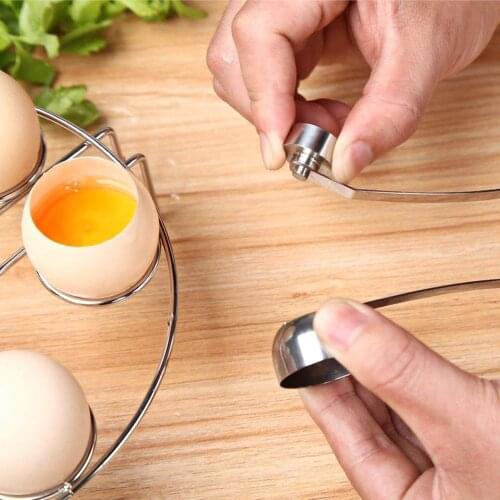 1 Pcs Metal Egg Scissors 304 Stainless Steel Topper Shell Cutter Opener Boiled Raw Egg Open Creative Kitchen Tool