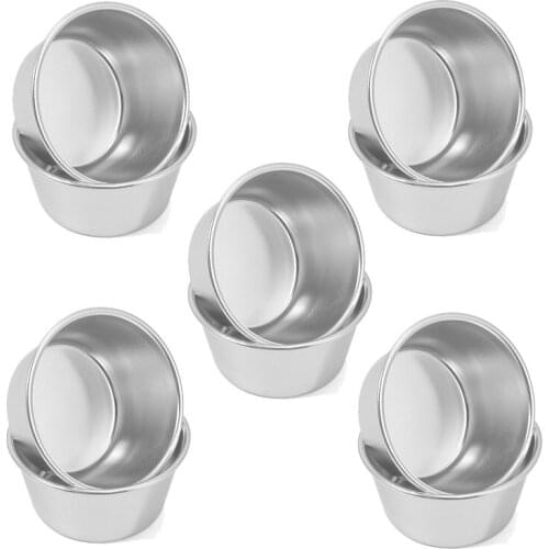 10 Pieces Pudding Cup Mini Chocolate Cake Cookie Pudding Mold Round Nonstick Egg Tart Mould Baking Tool