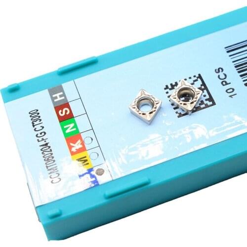 10PCS CCMT060204 FG CT3000 Cermet Inserts Internal Turning Tool Ceramic Cutting Inserts Lathe cutter