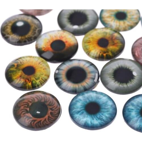 20Pcs Glass Doll Eyes Animal DIY Crafts Eyeballs For Dinosaur Eye Accessories Jewelry Making Handmade 8mm/12mm/18mm