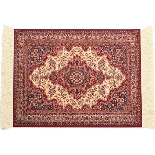 28x18cm Persian Rug Mat Mousepad Retro Style Carpet Pattern Mouse Pad Red