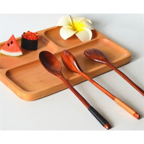 300pcs/lot Long handle Wooden Spoon Bamboo Kitchen Cooking Utensil Tool Soup Teaspoon Catering desserts rice spoon wholesale
