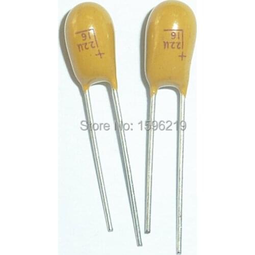 50pcs Tantalum capacitor 22uF 16V Brand New 16V22uF DIP Radial