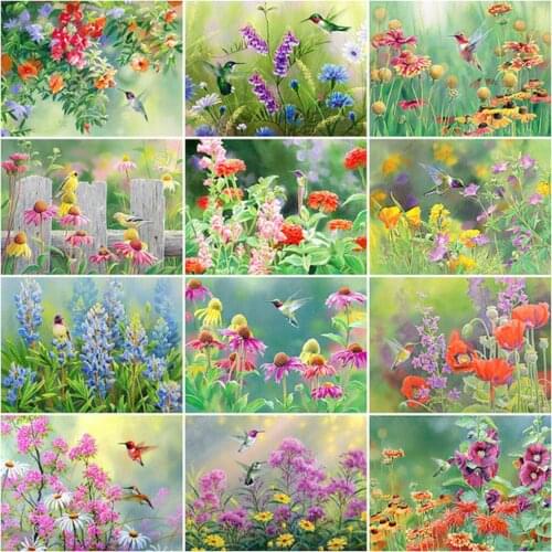 Uone Diamond Painting 5d DIY Cross Stitch Flower Bird Art Embroidery Rhinestone Kids Adult Home Officeation DecorMystery Gift