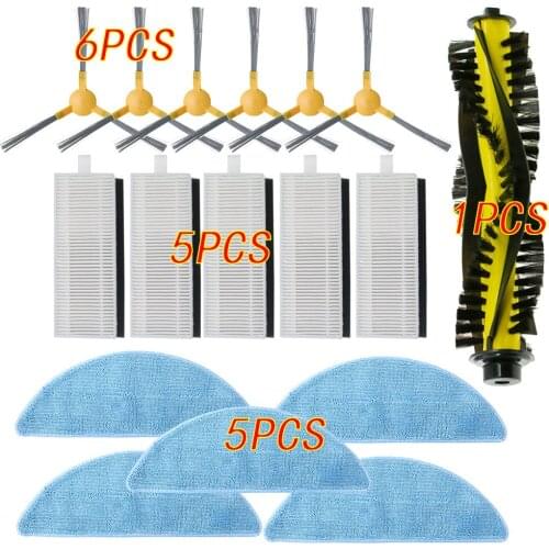 Side Brush Hepa Filter Mop Cloths Roller Brush for Neatsvor X500 Robot Vacuum Cleaner Accessories Roller Brush for Neatsvor