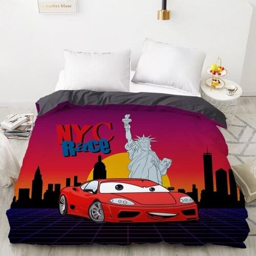 Car Cartoon Kids Duvet cover Quilt/Blanket/Comfortable Case Bedding for children baby girls 140x200 240x220 for Home nyc