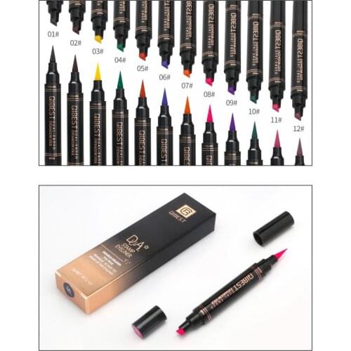 11 Colors Double-headed Eyeliner Color Quick-drying Non-smudge Seal Eyeliner 2 In 1 Waterproof Natural Durable Eye Makeup TSLM2