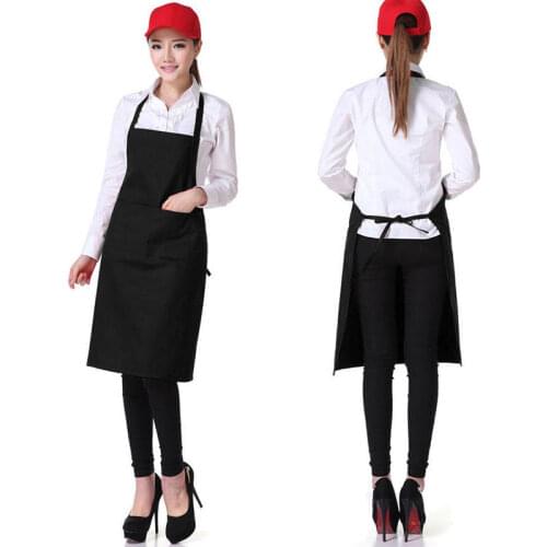 Men Lady Woman Apron Home Kitchen Chef Aprons Restaurant Cooking Baking Dress Fashion Apron With Pockets Kitchen Apron 2021 New