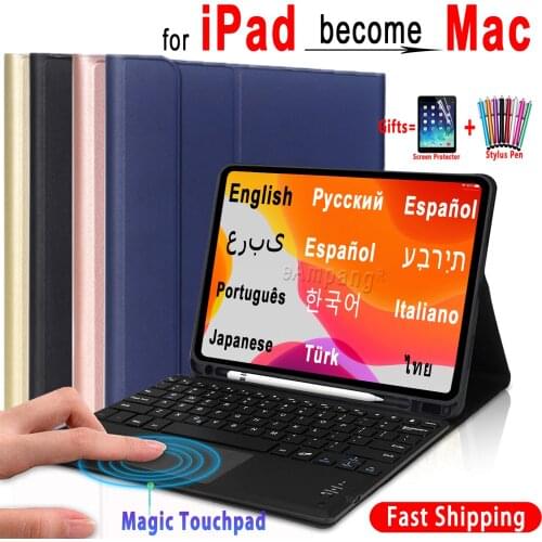 Touchpad Keyboard For iPad Air 4 2020 10.2 7 7th 8th Pro 11 10.5 2018 2020 1st 2nd Gen 9.7 2017 2018 5th 6th Air 2019 3 3rd Pen