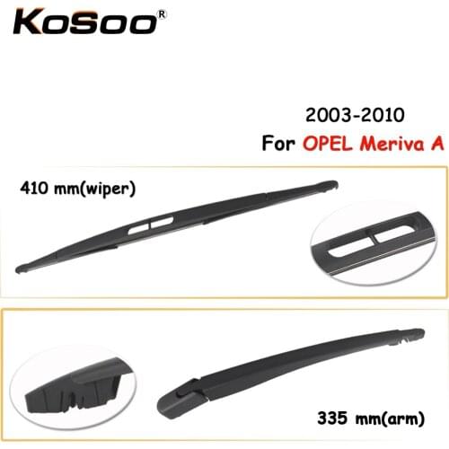 KOSOO Auto Rear Car Wiper Blade For OPEL Meriva A ,410mm 2003-2010 Rear Window Windshield Wiper Blades Arm,Car Accessories