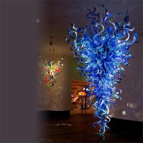 Colorful Dale Chihuly Style Hand Blown Glass Chandeliers Simple Designed Blown Glass LED Chandelier