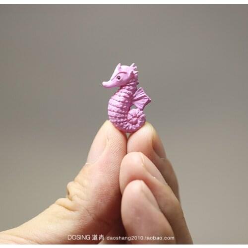 Miniature Oceans Animal Model Small Hippocampus Mini Version Landscape Accessories Plastic Scene material Ornaments Kids Toys