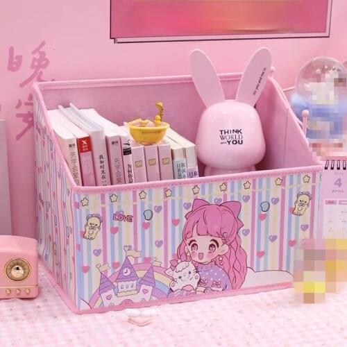 Cartoon My Melody Little Twin Stars Anime Sailor Moon Pink Cute Cosmetic Bag Organizer Desktop Foldable Book Toys Storage Case