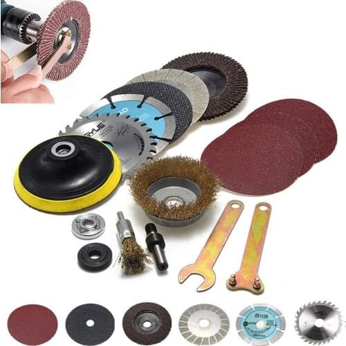 14pcs Hand Drill Variable Angle Grinder Accessory Kit For Cutting Polishing
