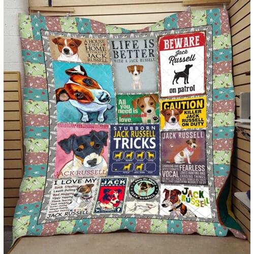 Cute Dog Quilt Cartoon Fashion High End Kids School Adults Bed Spring Summer Quilt Creative Dropshipping
