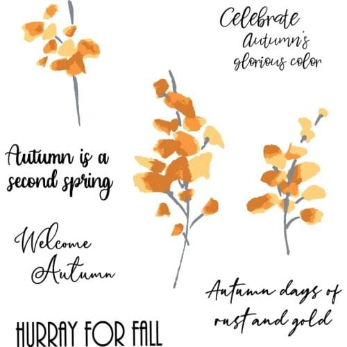 Autumn Ginkgo Metal Cutting Dies Matching Clear Silicone Stamp Crafts Card Album Making Scrapbooking DIY Stencil Supplies 2020