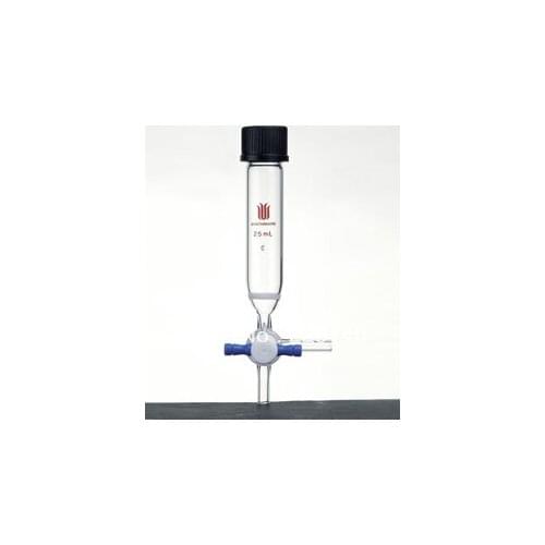 P130100M synthware Peptide synthesis Vessel, Solid phase, T-Bore, Vacuum, Capacity:100ml, Fritted Disc O.D:45mm,, Porosity:M