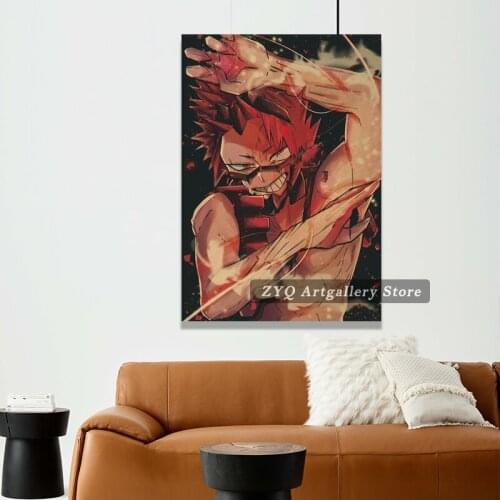 Anime My Hero Academia Posters Japanese Kirishima Eijiro Canvas Poster Art Print Painting For Home Decor