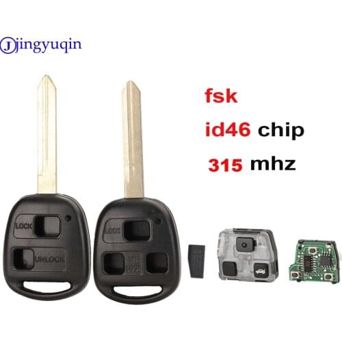 Jingyuqin 315Mhz Remote key For Toyota RAV4 Prado Tarago Kluger Avensis For Lexus RX330 RX350 2007-2009 HYQ12BBT Chip 4D67 Toy47