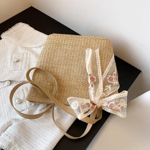 DORANMI Straw Weaved Bucket Bags For Women 2021 Luxury Brand Designed Barrel-shape Shoulder Bag Female Bolsos Mujer SB474