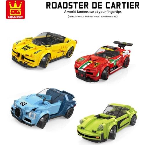 Super Sports Blocks Car series Bricks Block Toys Racing Cars Model Children Gift Vehicle Wange Speed Racers MOC DIY Toy for Boys