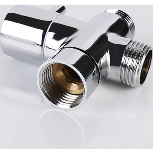 T-Adapter 3 Ways Valve for Diverter Bath Toilet Bidet Sprayer Shower Head Chrome Silver Water Diversion Valve