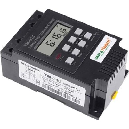 TM616W-4 Digital Electronic Timer 220V 30A Weekly Programmable Relay Controller