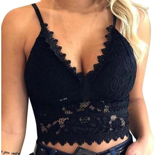 2019 Hot Lingerie Women Sexy Bralette Women Plus Size Vest Crop Wireless Bras Lingerie Sexy V-Neck Underwear Bras 661BR10