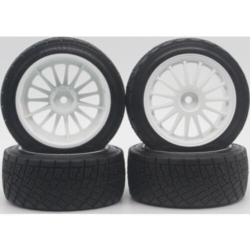 1:10 Off Road Buggy WR8 4P Tarmac Wheel & Tire For HPI Rally / HSP 94177 White