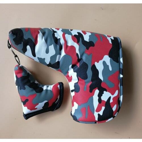 1pc Red Camouflage Golf Club Blade Putter Head Cover with Magnetic Closure