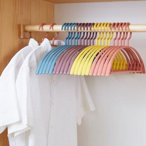 10pcs Antiskid Traceless Household Hangers For Clothes Stacking Suspension Saves Space Drying Rack Multifunction Storage Hangers
