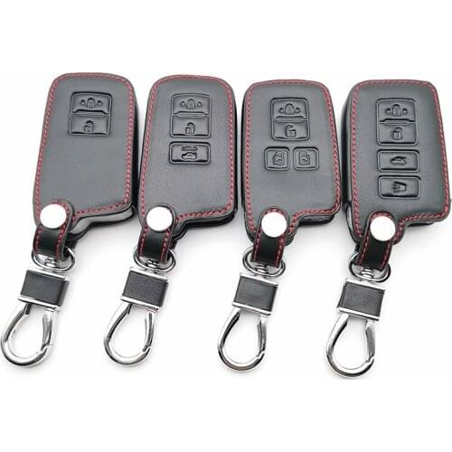 100% Leather Case Cover for Toyota Avalon Camry corolla Land Cruiser Highlander Prius Auris RAV4 Tacoma Yaris Verso Capa Fob