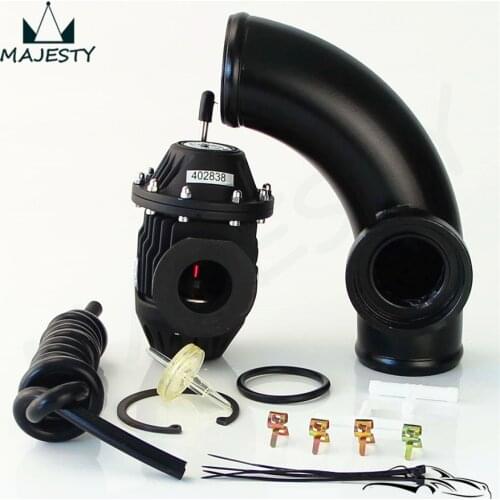 2.25" 57mm 90 Degree Flange Pipe + Adjustable SSQV SQV Blow Off Valve BOV 4 Kit